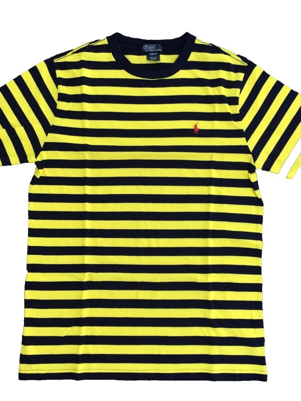 Polo Ralph Lauren Short Sleeve Crew Neck Yellow Blue Men’s Large